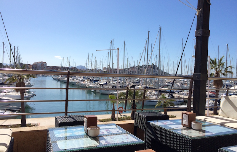 view from isla tortuga deck denia spain