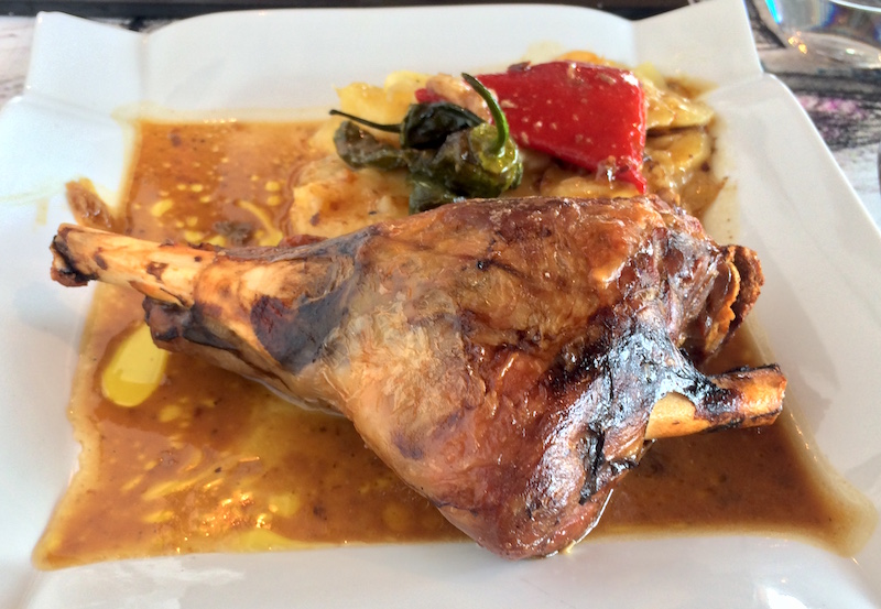 Plate of leg of lamb