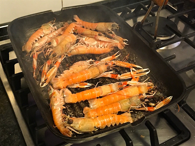 Langostines-plancha