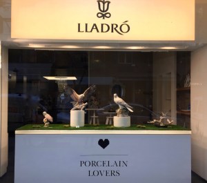 Lladro porcelain store window Valencia Spain