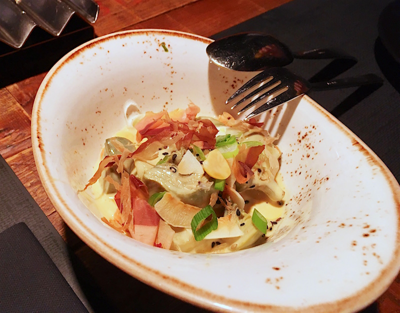 Artichoke salad Japanese dressing Canalla Bistro Valencia