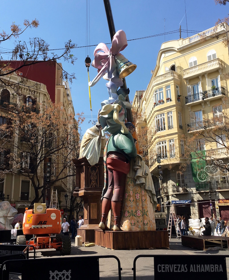 Fallas construction Valencia Spain