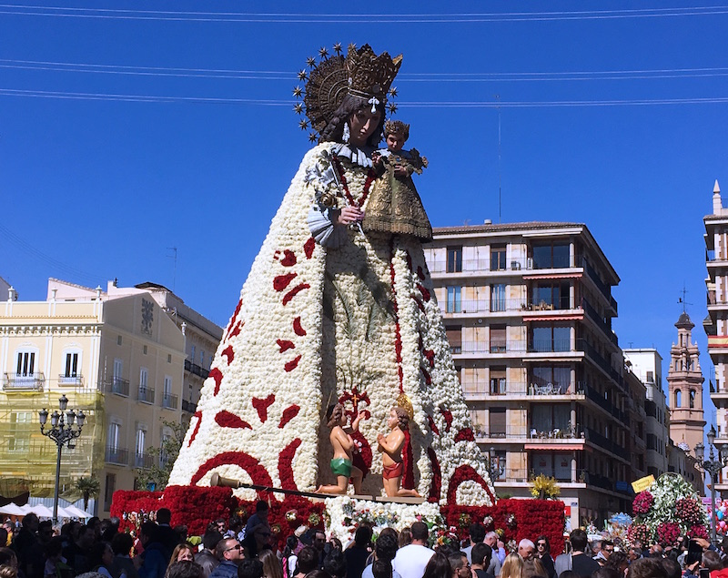 Virgin Mary Ofrenda Fallas Valencia
