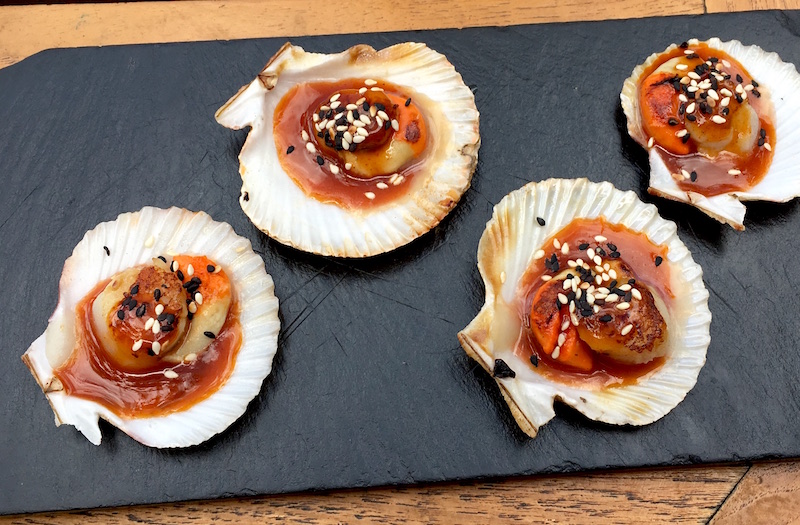 Scallops in Spicy Paprika Sauce Atlantico Valencia