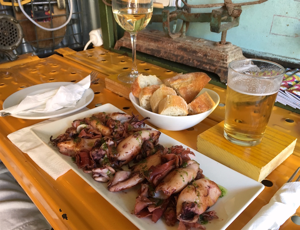 grilled sepia with ham La Fabrica Valencia