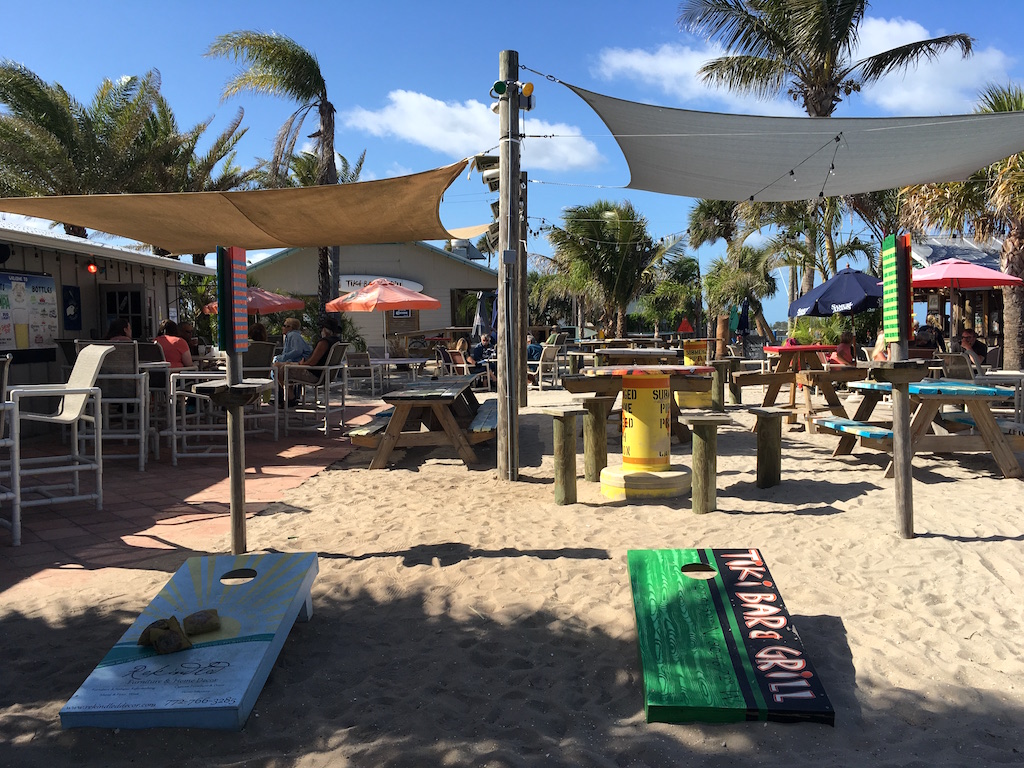 Tiki Bar Cornhole Games Sebastian Florida