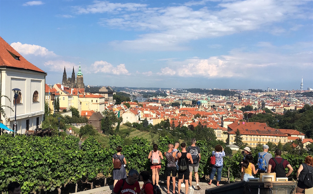 Bellavista restaurant view of Prague Czechia