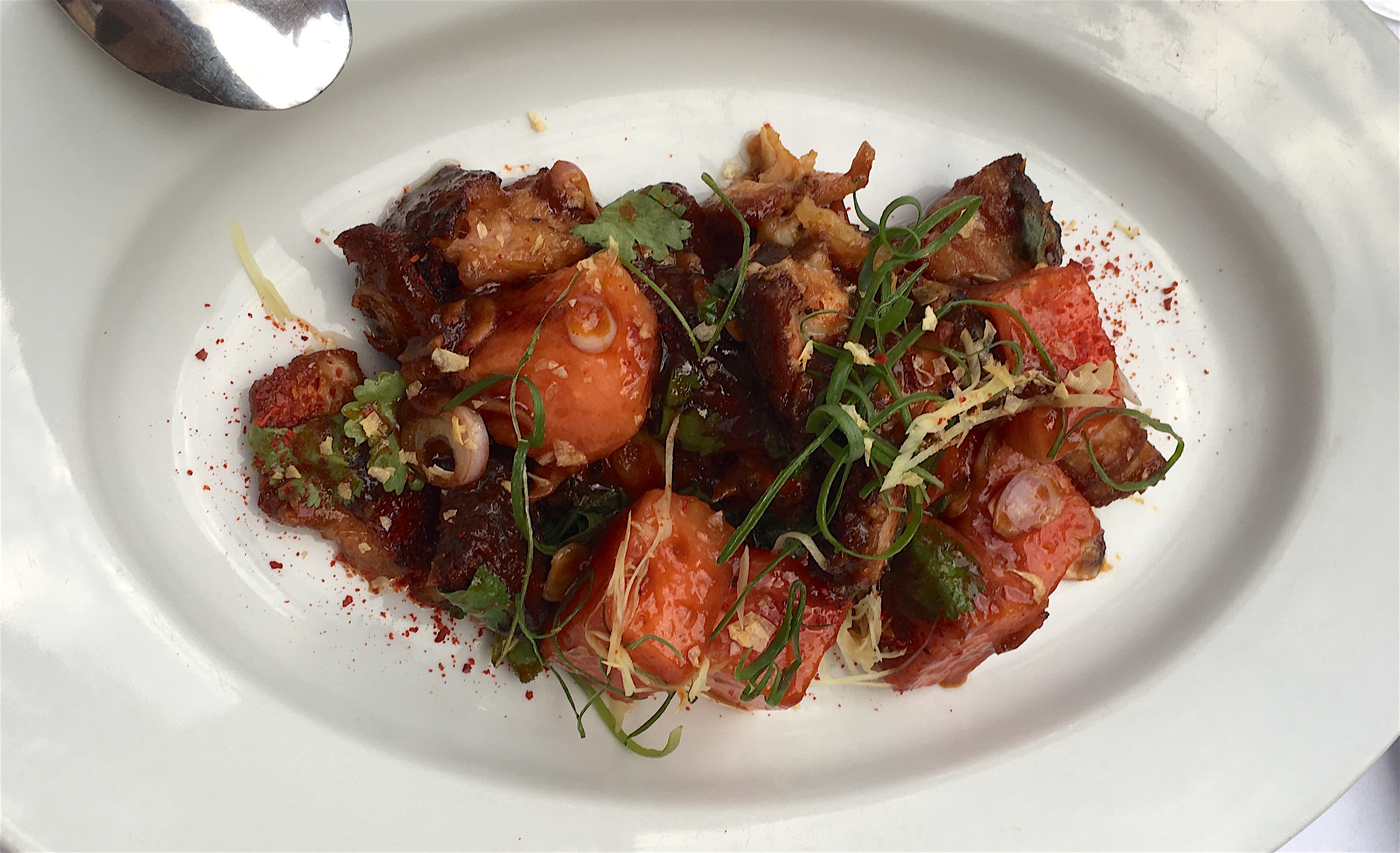 pork belly watermelon sansho prague