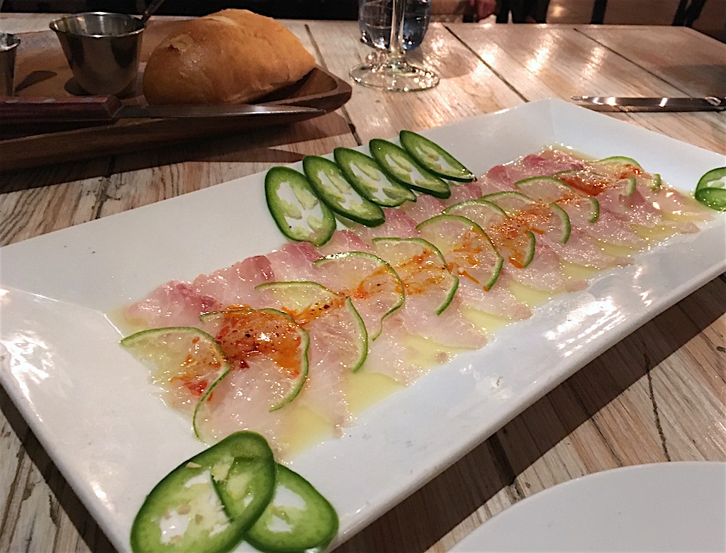 red snapper tiradito Mi Bistro San Miguel