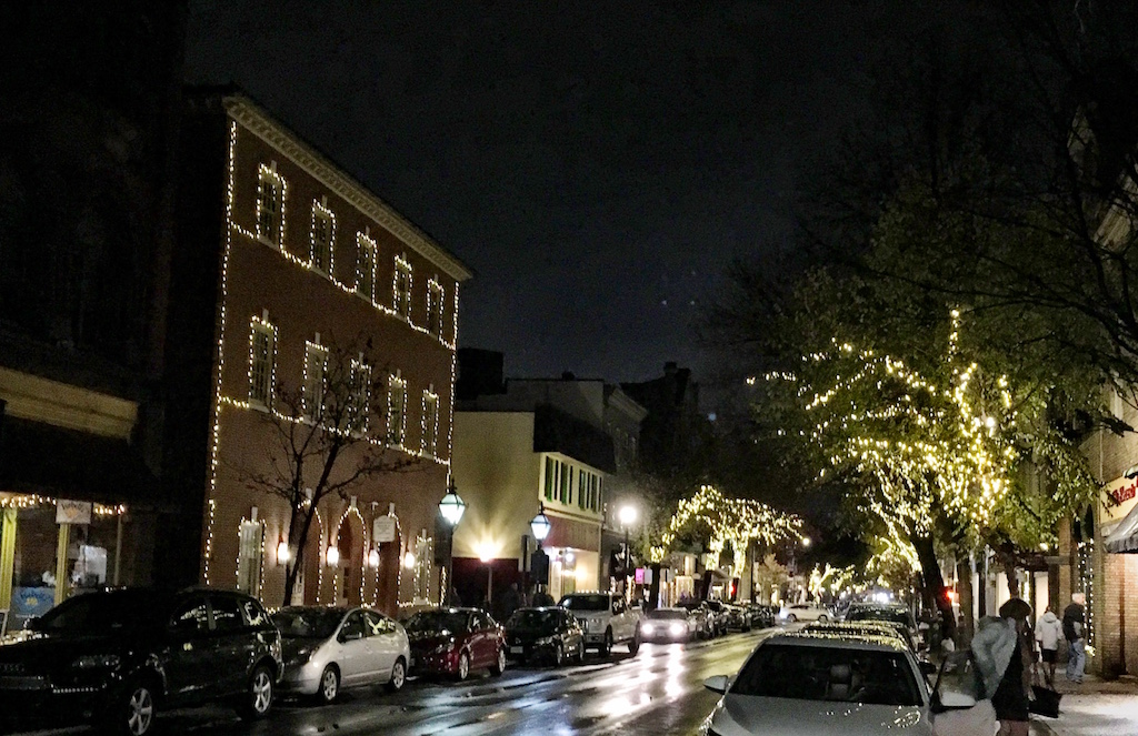 Historic Frederick Maryland Holiday lights