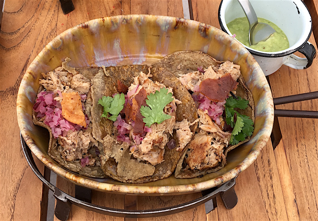 suckling pig tacos salsa verde Luna Tapas Bar