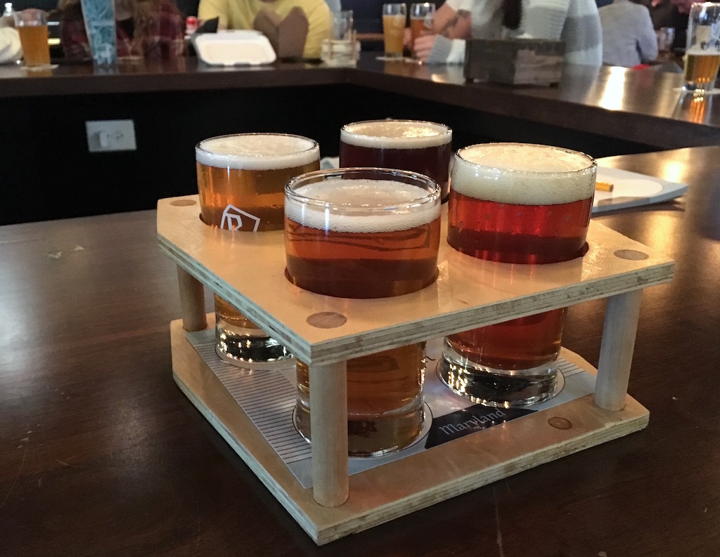 Rockwell Brewery beer tasting flight