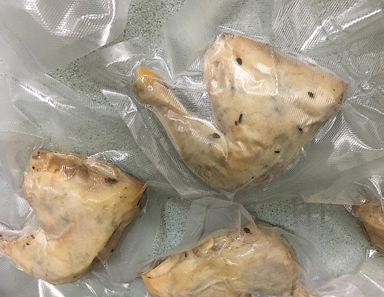vacuum sealed chicken confit